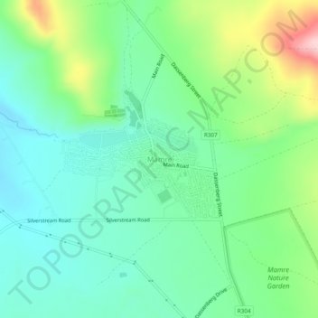 Mamre topographic map, elevation, terrain