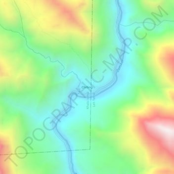 Chilling topographic map, elevation, terrain