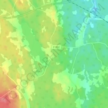 Svenstorp topographic map, elevation, terrain