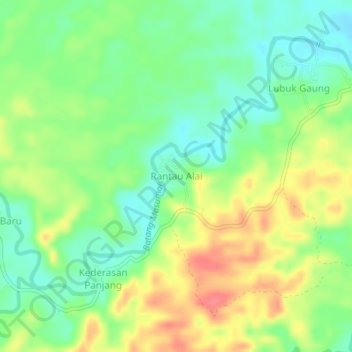 Rantau Alai topographic map, elevation, terrain