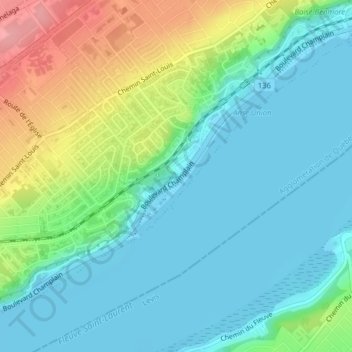 Belvédère de Tequenonday topographic map, elevation, terrain