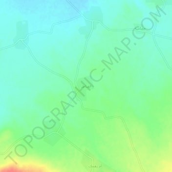 Al Qanatir topographic map, elevation, terrain
