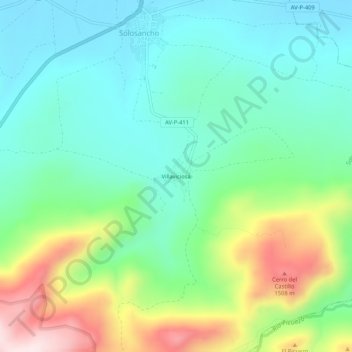 Villaviciosa topographic map, elevation, terrain