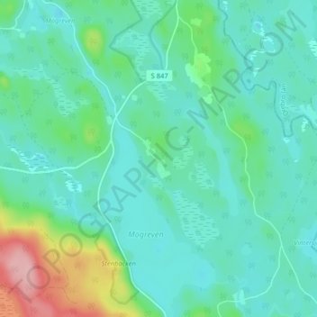 Klockartorpet topographic map, elevation, terrain
