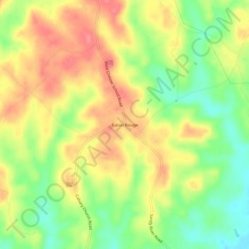 Baton Rouge topographic map, elevation, terrain