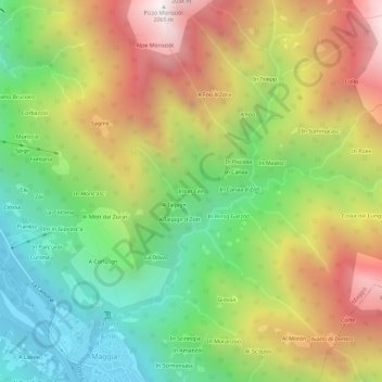 Int in Cèir topographic map, elevation, terrain