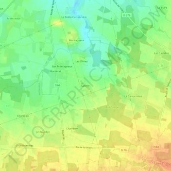 Gatefer topographic map, elevation, terrain