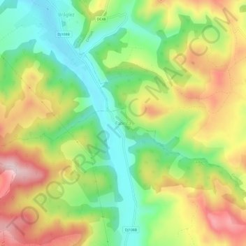 Fabrica topographic map, elevation, terrain