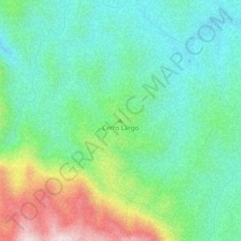 Cerro Largo topographic map, elevation, terrain