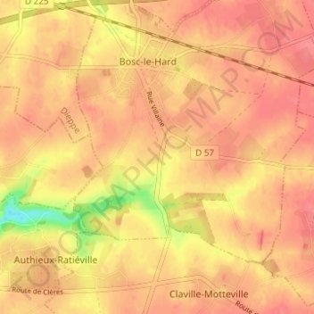 La Rue Villaine-Sud topographic map, elevation, terrain