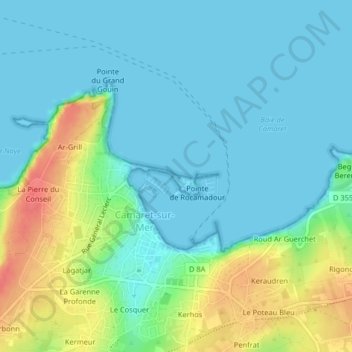 Le Sillon topographic map, elevation, terrain