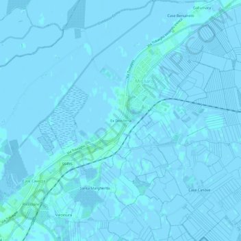 Ex Distilleria topographic map, elevation, terrain