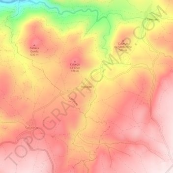 Viduedo topographic map, elevation, terrain