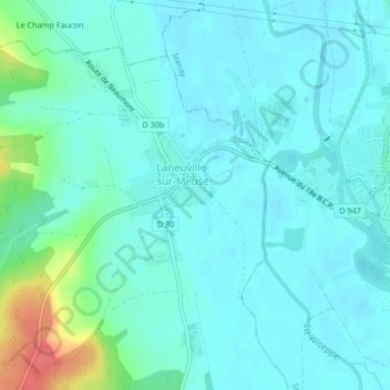 Le Château topographic map, elevation, terrain