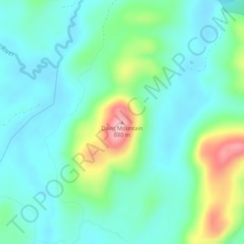 Davis Mountain topographic map, elevation, terrain