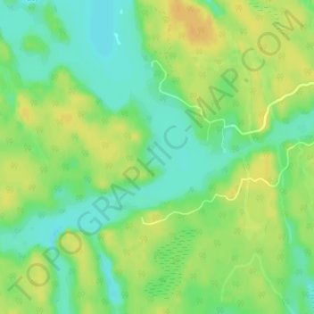 Blue Lagoon topographic map, elevation, terrain