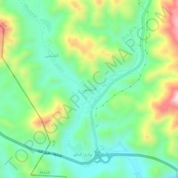Al Hossain topographic map, elevation, terrain