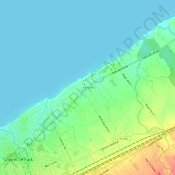 Fairfield topographic map, elevation, terrain