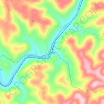 Thornton topographic map, elevation, terrain
