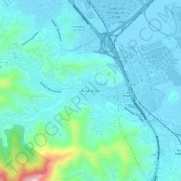 Rafael Village topographic map, elevation, terrain
