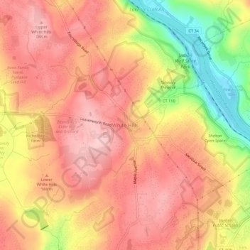 White Hills topographic map, elevation, terrain