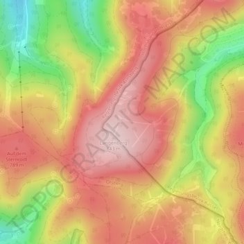Rothaargebirge topographic map, elevation, terrain