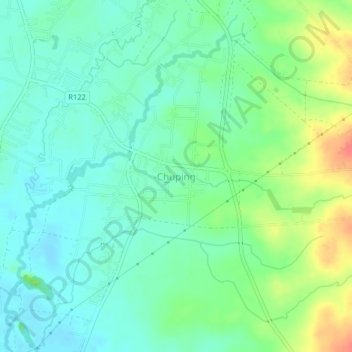 Chuping topographic map, elevation, terrain