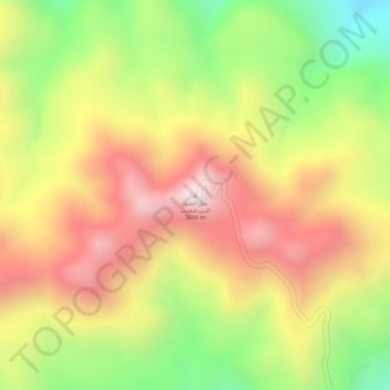 Jabal An-Nabi Shu'ayb topographic map, elevation, terrain