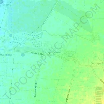 Carapichaima topographic map, elevation, terrain
