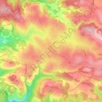 Daliyat al-Karmel topographic map, elevation, terrain