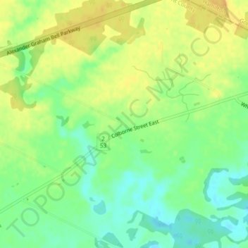 Langford topographic map, elevation, terrain