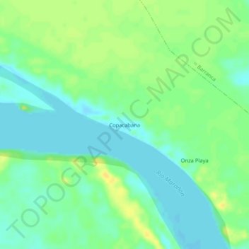 Copacabana topographic map, elevation, terrain