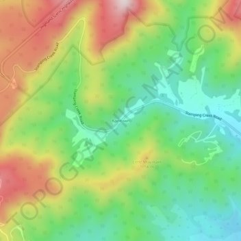 Raintown topographic map, elevation, terrain