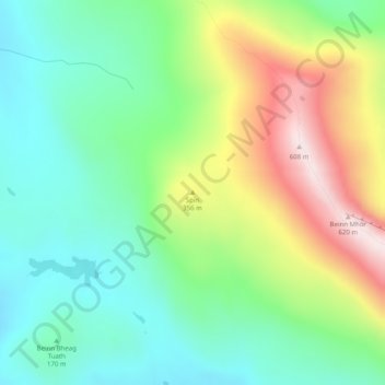 Spin topographic map, elevation, terrain