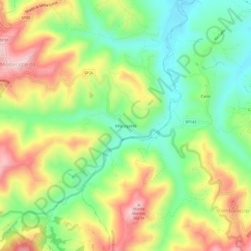 Villa Ugolini topographic map, elevation, terrain