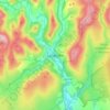 Langholm topographic map, elevation, terrain