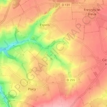 La Motte topographic map, elevation, terrain