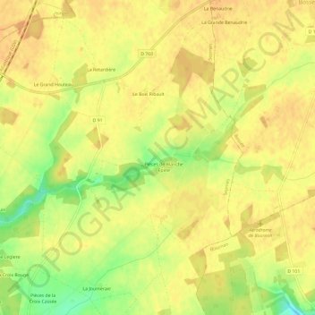 Blanche Épine topographic map, elevation, terrain