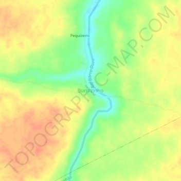 Buritizinho topographic map, elevation, terrain