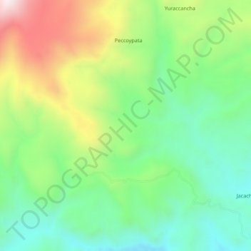 Provincia de Lucanas topographic map, elevation, terrain