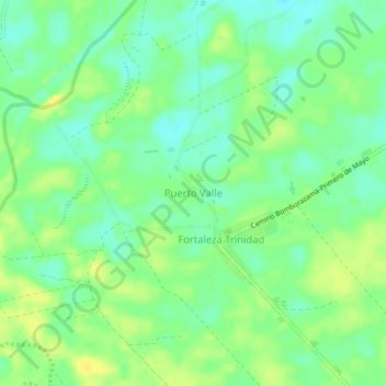 Puerto Valle topographic map, elevation, terrain