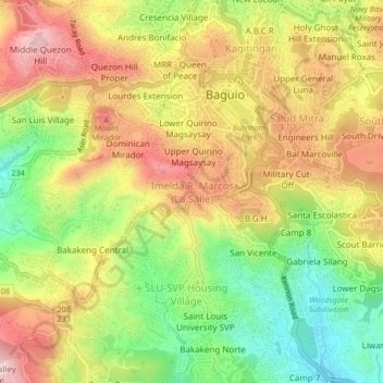 Imelda R. Marcos (La Salle) topographic map, elevation, terrain