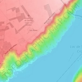 Paraloup topographic map, elevation, terrain