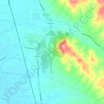 Enaoli topographic map, elevation, terrain