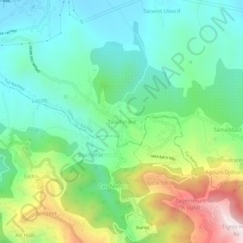 Thala Amara topographic map, elevation, terrain