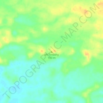 Mt Timothy topographic map, elevation, terrain