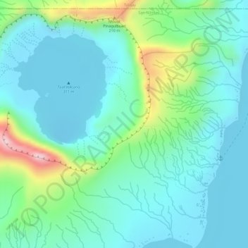 Taal Volcano National Park topographic map, elevation, terrain