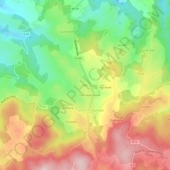 Leix topographic map, elevation, terrain