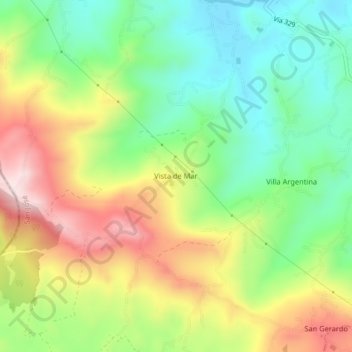 Vista de Mar topographic map, elevation, terrain