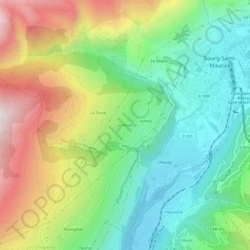 Le Poiset topographic map, elevation, terrain